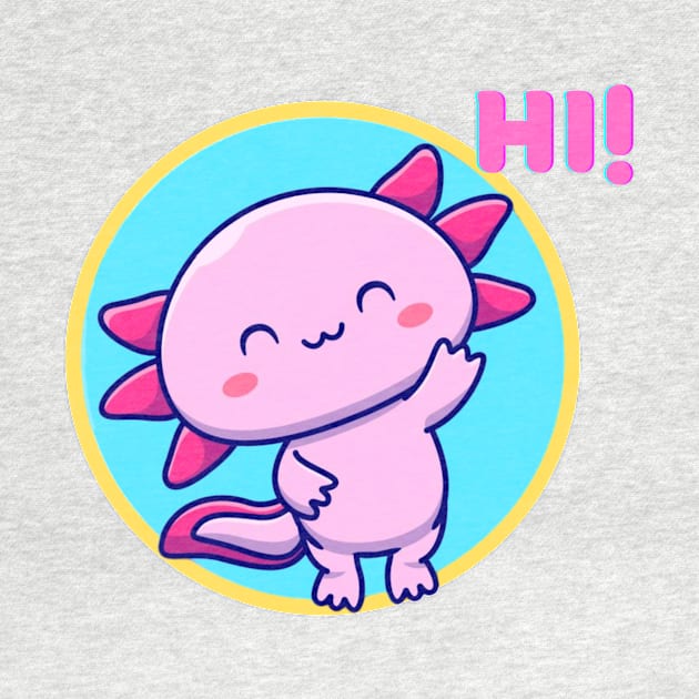 Cute Axolotl Smile by MinimalSpace